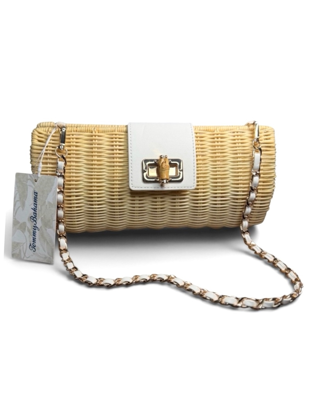 TOMMY BAHAMA Women’s woven wicker clutch shoulder purse🔥🔥